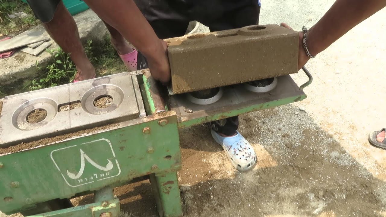 Nepal post earthquake reconstruction using interlocking compressed earth bricks.