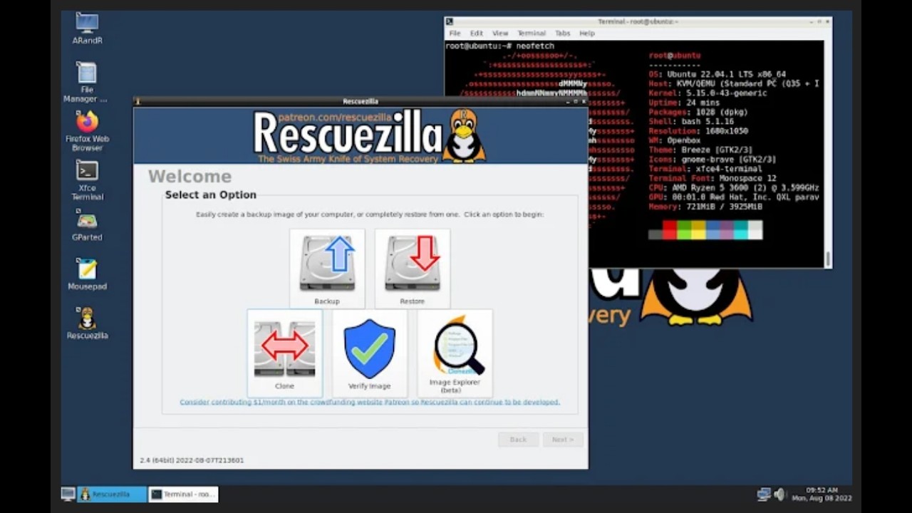 Rescuezilla, la ‘navaja suiza’ para clonación de sistemas