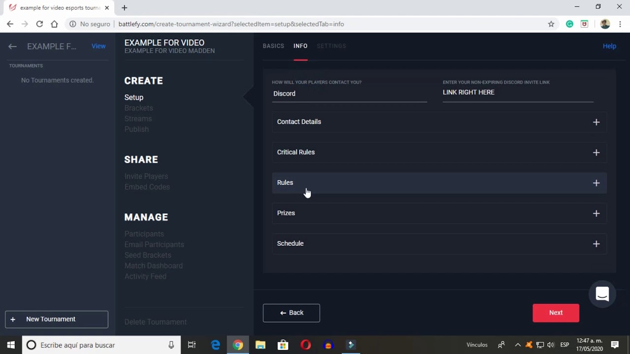 How To Create A Tournament On Battlefy