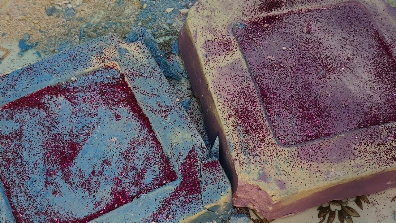 Speed up ASMR💙💜 Homemade Gym chalk| Day 4|#oddlysatisfying #asmr #satisfying #stressrelief #viral 