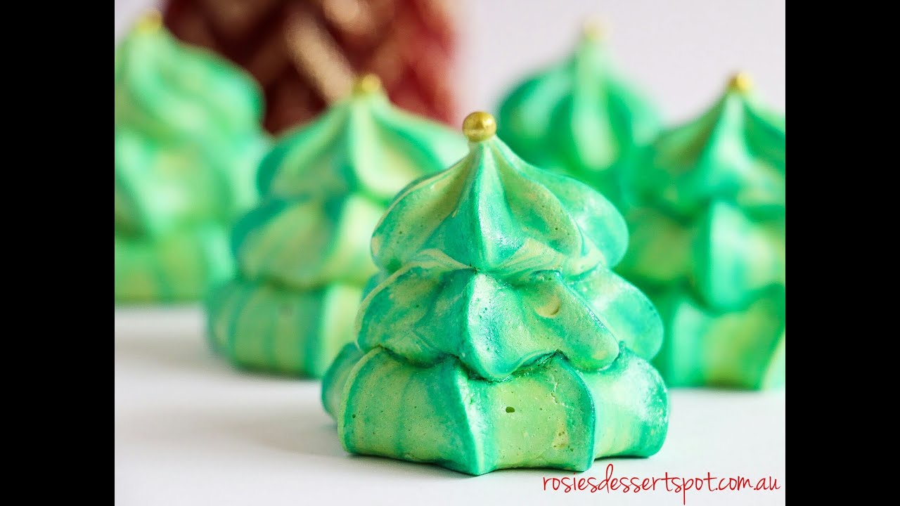 Two Toned Christmas Tree Meringue- Rosie's Dessert Spot