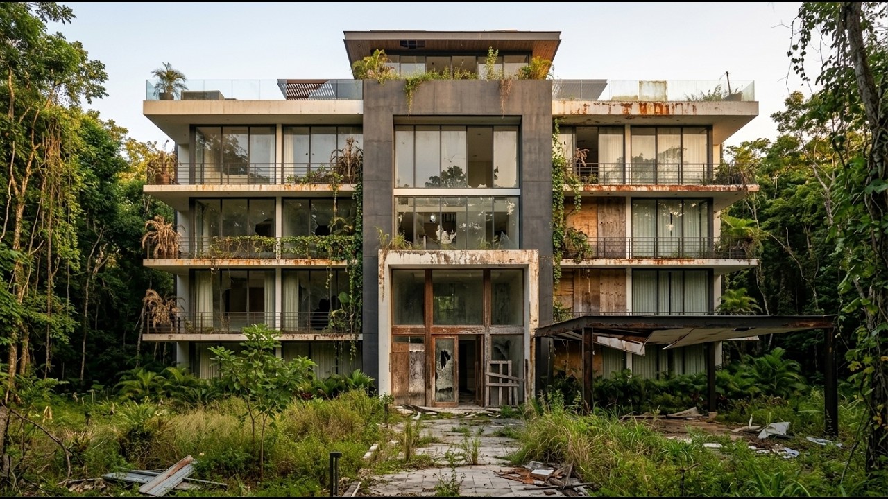 I Found an Abandoned 4-STOREY BUILDING in the Jungle and Turned It Into a Luxury VILLA (ASMR)
