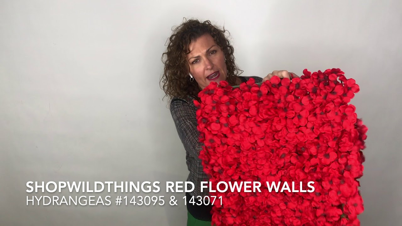 ShopWildThings Red Flower Wall Panels