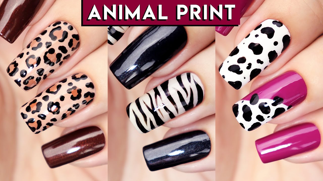 TUTORIAL de UNHAS DECORADAS de Oncinha, Zebrinha e Vaquinha | Estampa Animal Print