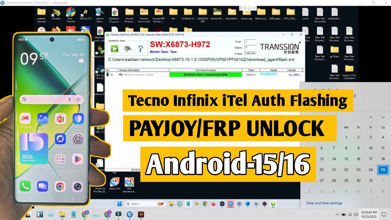 Tecno infinix iTel Dead Boot Fix Auth Flashing FRP Demo & Payjoy Remove Permanent Android-15/16✅️