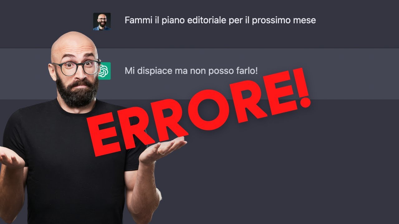 4 ERRORI che stai facendo con ChatGPT (Tutorial)