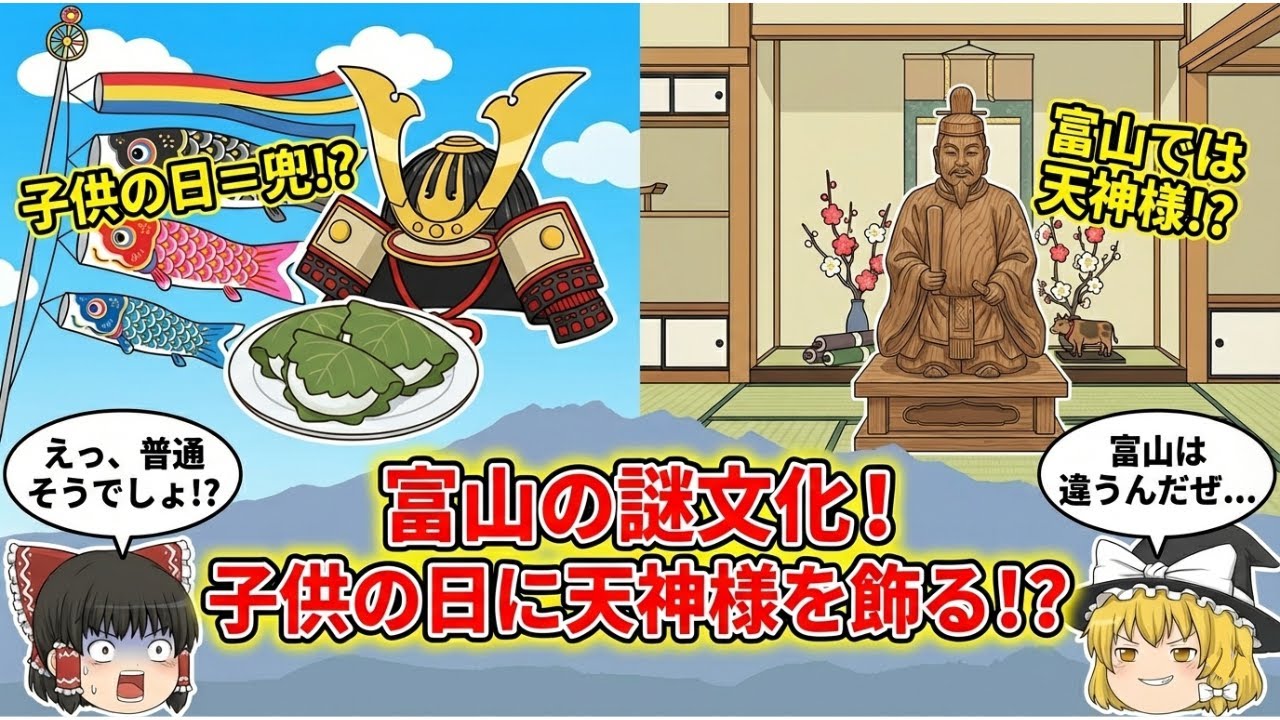 富山県の子供の日文化とは!?天神様を飾る全国でも珍しい習慣を解説