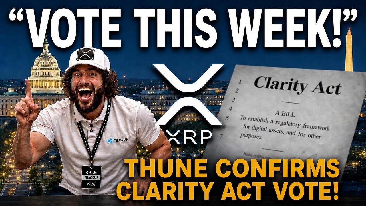 🚨 XRP СКОРО ВЗЛЕТИТ: ТЬЮН ПОДТВЕРЖДАЕТ, ЧТО ЗАКОН О ЯСНОСТИ (CLARITY ACT) &mdash; ЭТО ПРИОРИТЕТ 🚨 ТРИЛЛ...