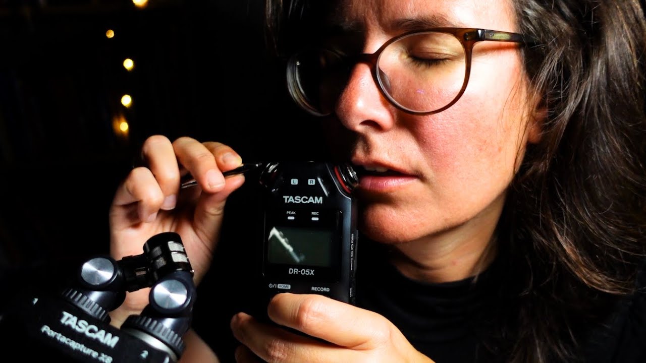 ASMR Extremely Tingly Mouth Sounds and Tapping Tascam vs. Tascam (no talking) 3 Hours+