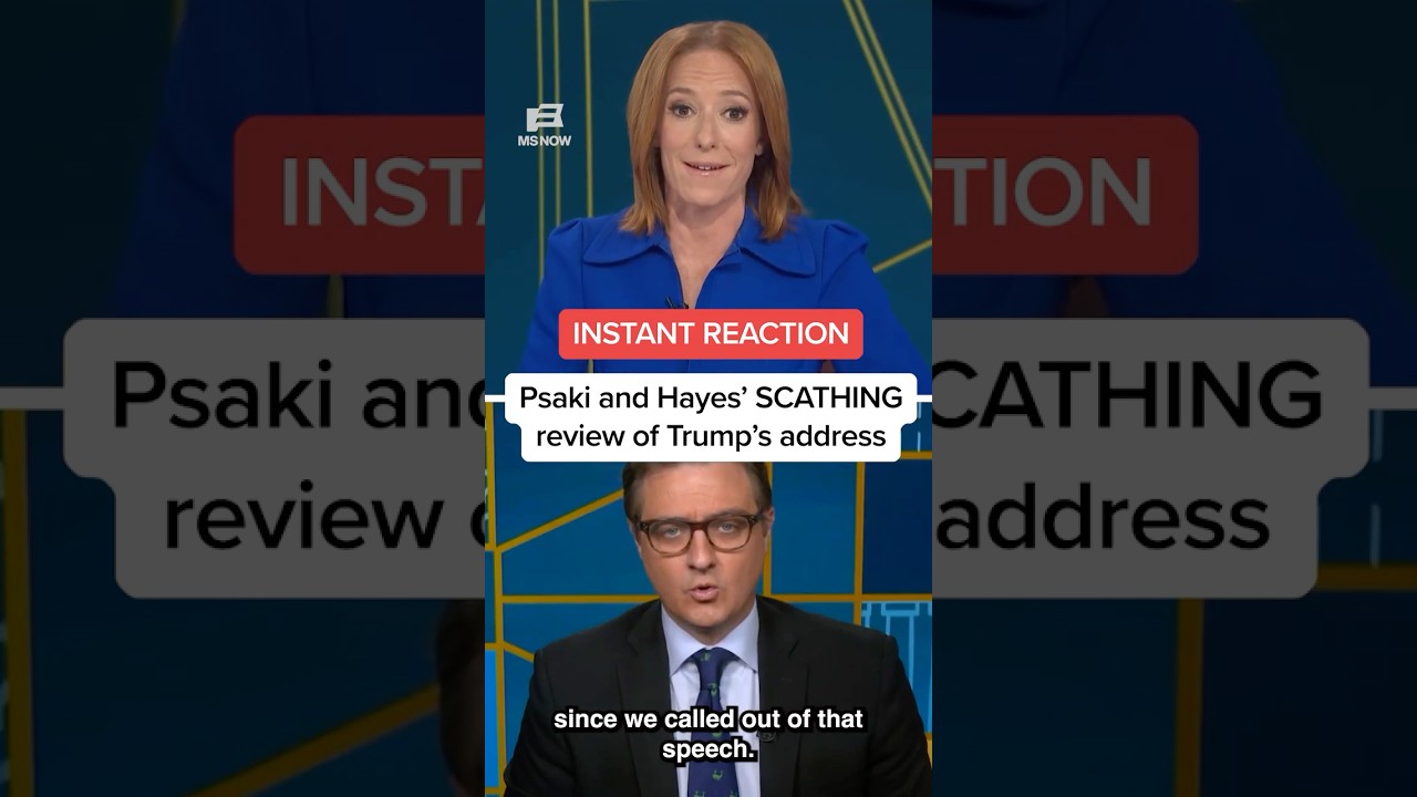 INSTANT REACTION: Psaki and Hayes' SCATHING review of Trump's address