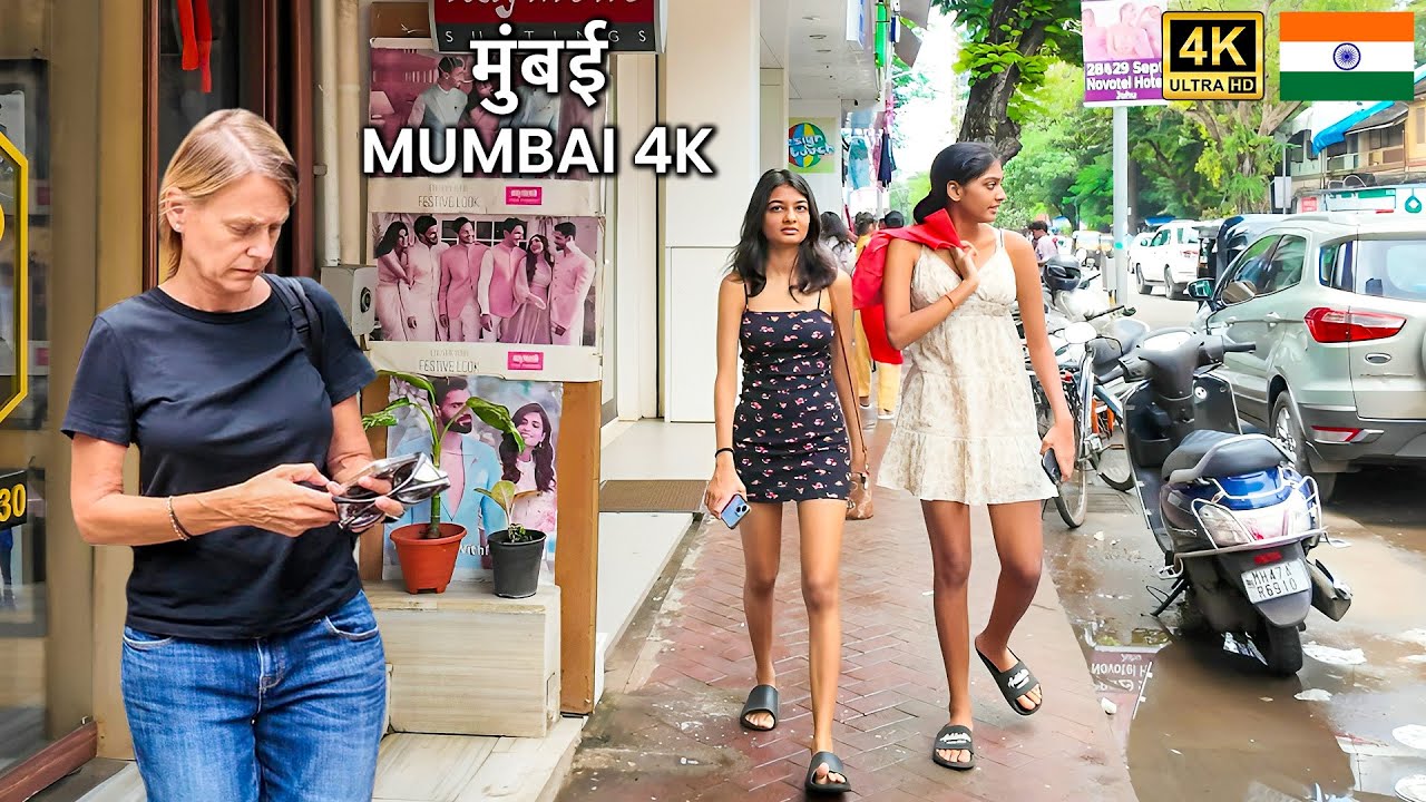🇮🇳 Mumbai Bandra Walking Tour | Bandra Station to Pali Hill Fashion Street 4K HDR