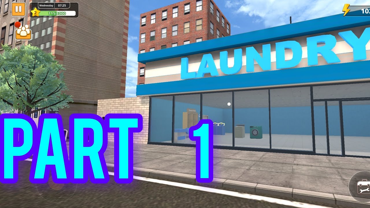 LET'S PLAY  LAUNDRY STORE CLOTH SIMULATOR PART 1