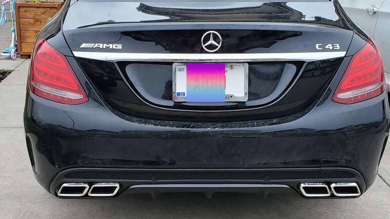 AMG C63  DIFFUSER installed on 2016 Mercedes  C300