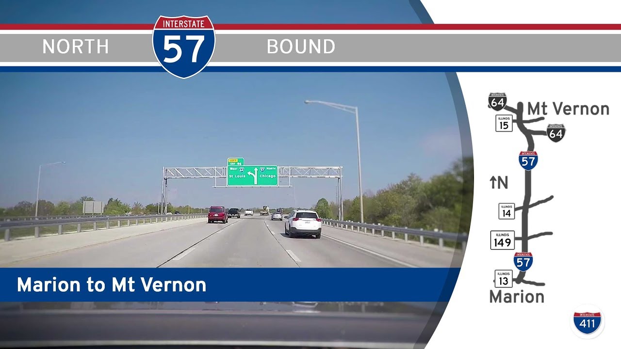 Interstate 57 - Marion to Mount Vernon - Illinois |  Drive America's Highways 🚙