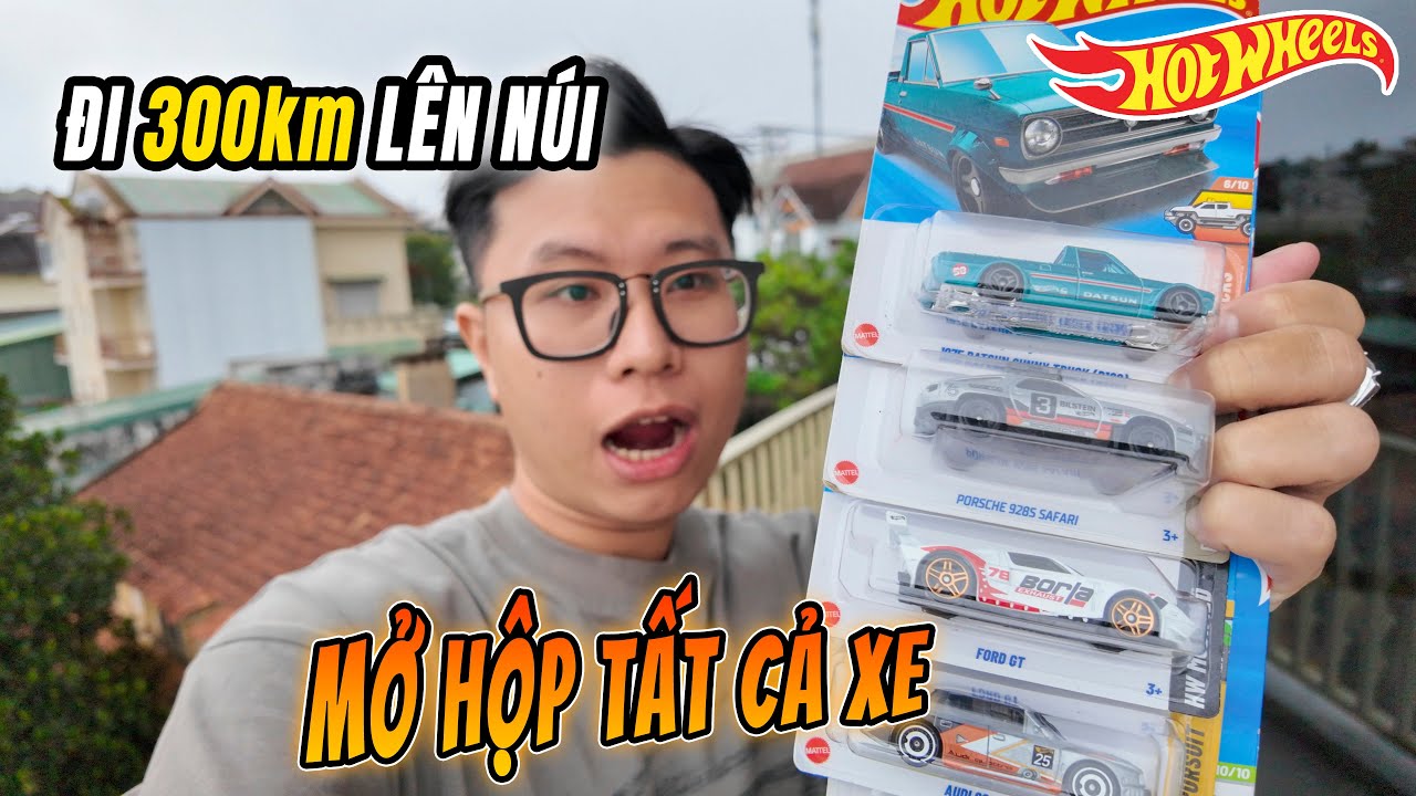 MỞ HỘP CẢ ĐỐNG XE HOT WHEELS TRÊN "NÚI" - Vlog đặc biệt 1.