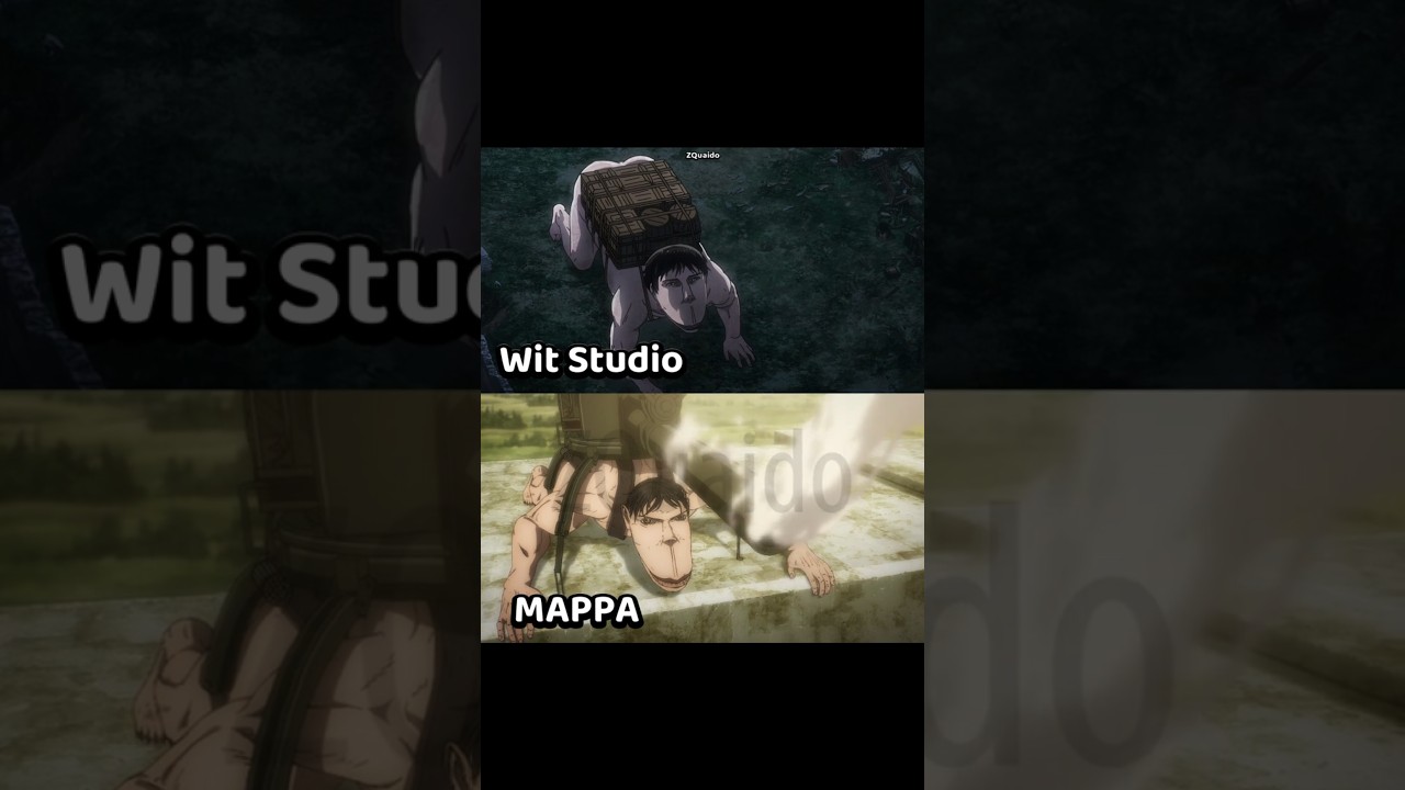 Cart Titan, MAPPA vs Wit Studio #anime #shorts #aot