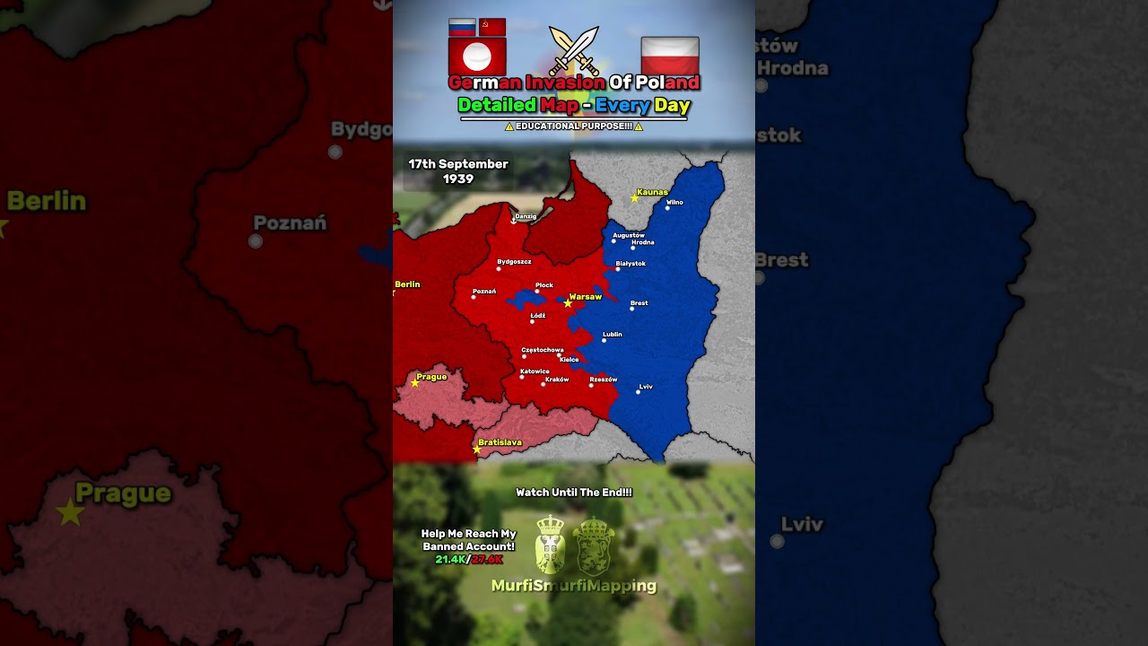 German Invasion Of Poland Detailed Map #shorts #map #europe #poland #ww2