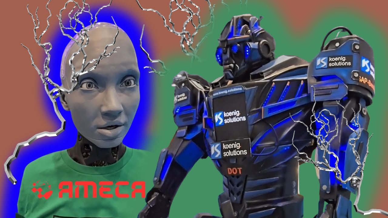 Robot Ameca spotyka robota Transformer