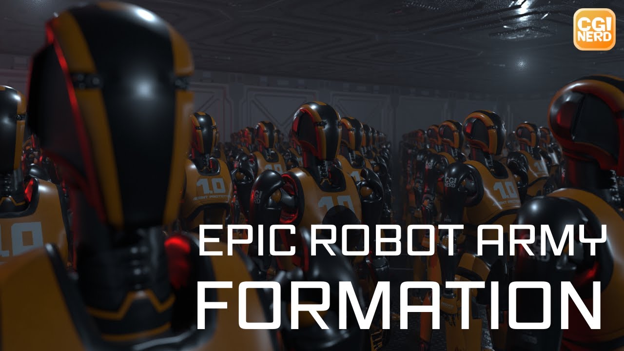 Epic Robot Army Formation | Beginner 3d Crowd Tutorial