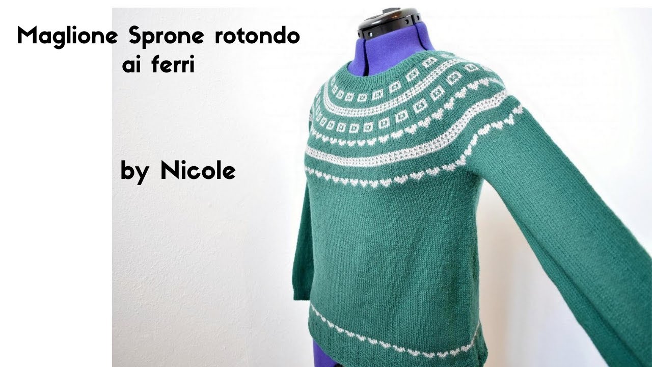 Maglione con Sprone Rotondo ai ferri / Maglia ( Parte 1)