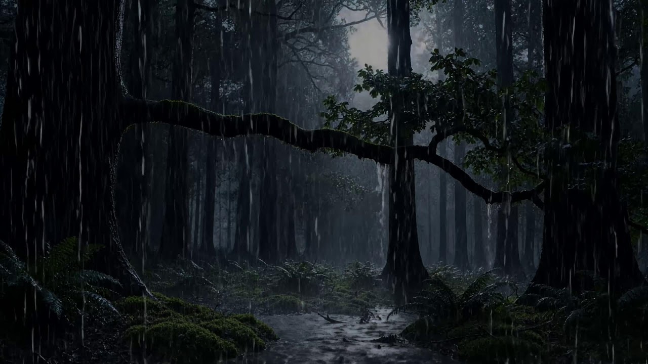Rain and Thunder Sounds for Deep Sleep, Anxiety Relief, and a Calm Peaceful Night for Relaxing