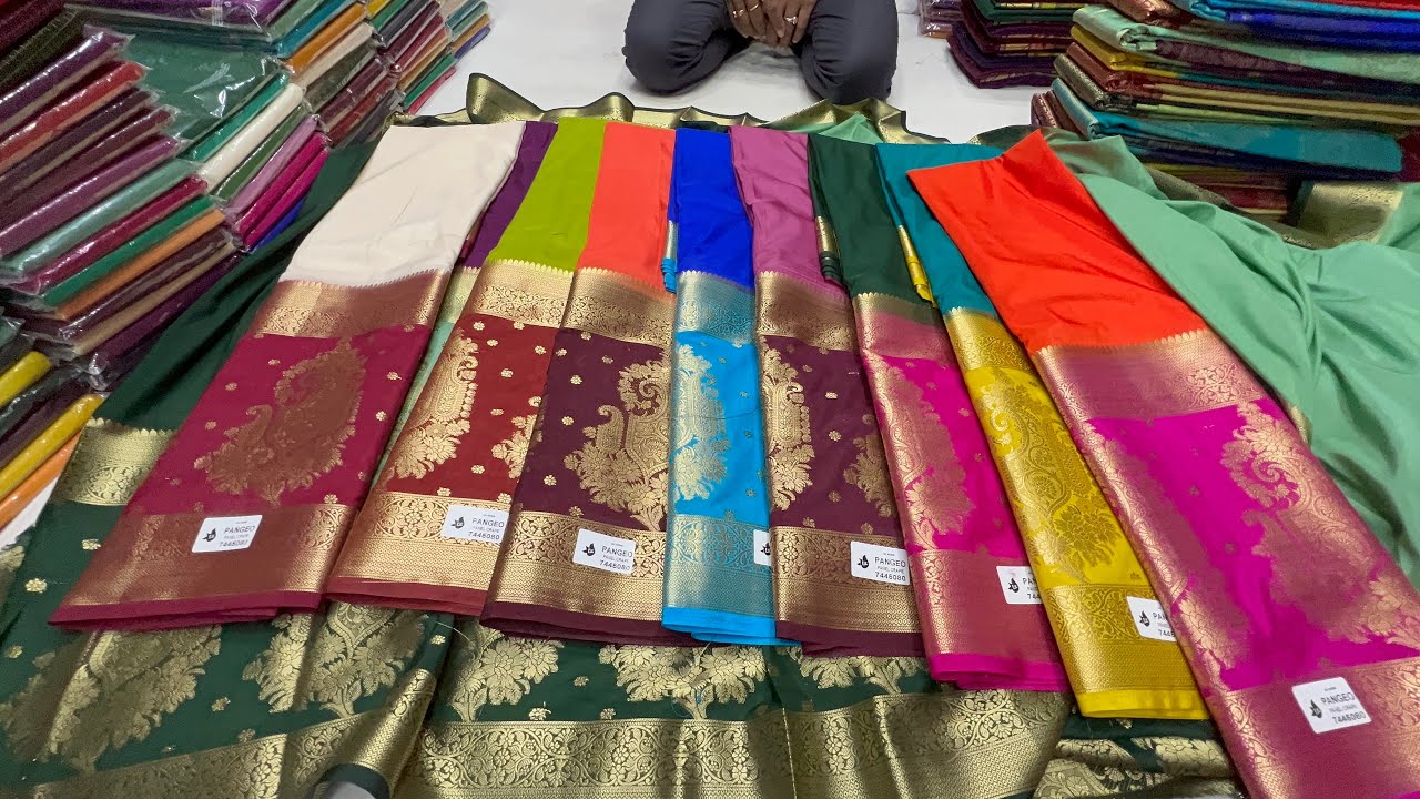 wow!🔥100/-Unbelievable price 😍 Budget friendly Unique style Sarees wholesale in Chickpet Bengaluru