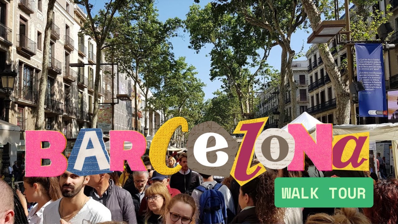 WALKING TOUR📹[ 4K ]✨BARCELONA✨ LAS RAMBLAS into LA BOQUERIA #barcelona #4kwalkingtour #ambience #4k 