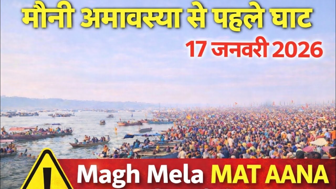 17 जनवरी 2026 🔴 मौनी अमावस्या से पहले Crowd Prayagraj Magh Mela 2026