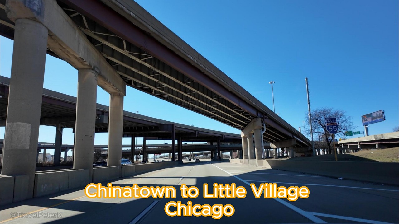 Driving from Chinatown to Little Village in Chicago via I-55 Expressway