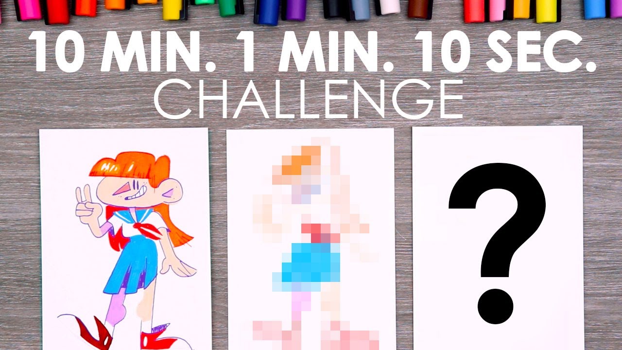 10 MINUTE, 1 MINUTE, 10 SECOND CHALLENGE - Posca Pen Edition