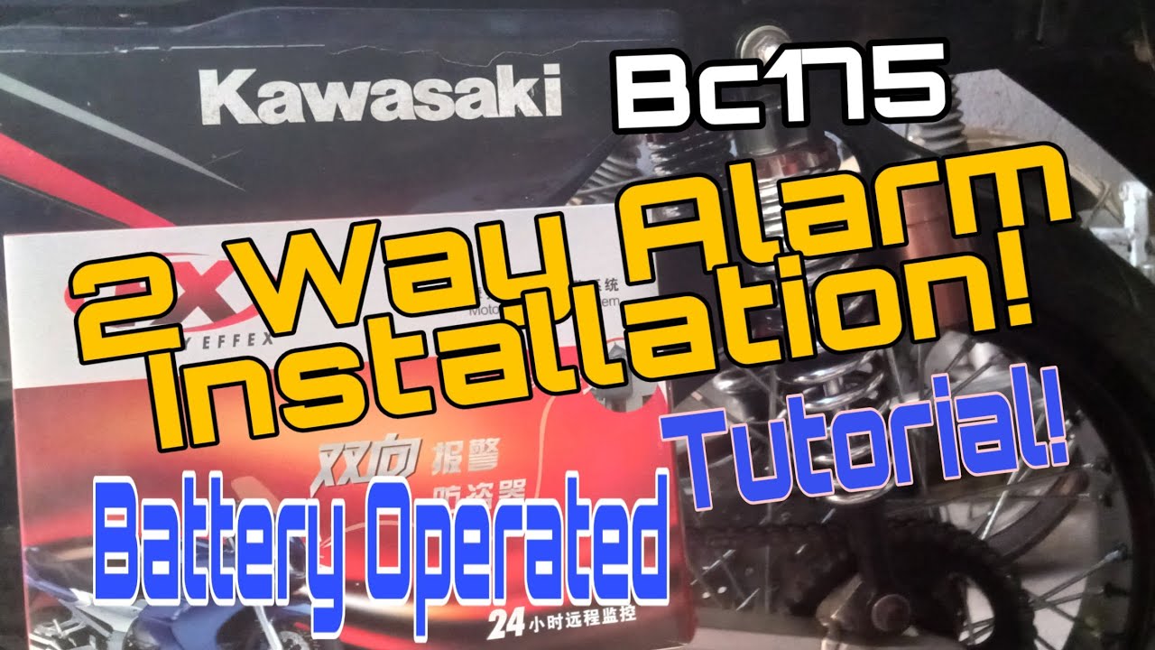 Kawasaki Barako 175 Installation of 2 way alarm Tutorial