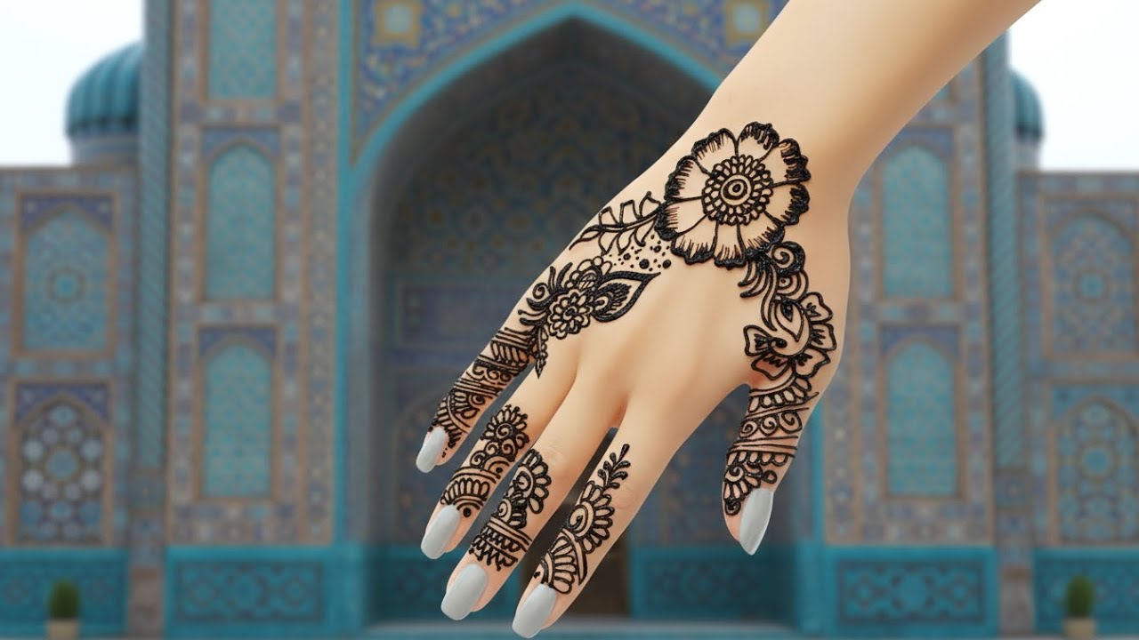 Simple Floral Back Hand Mehndi That Looks Heavy | Trending Henna Design | Easy & Stylish