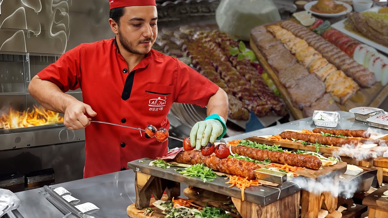 Giant lamb KEBAB! - persian KOOBIDEH in tehran! - brothers amazing Street Food