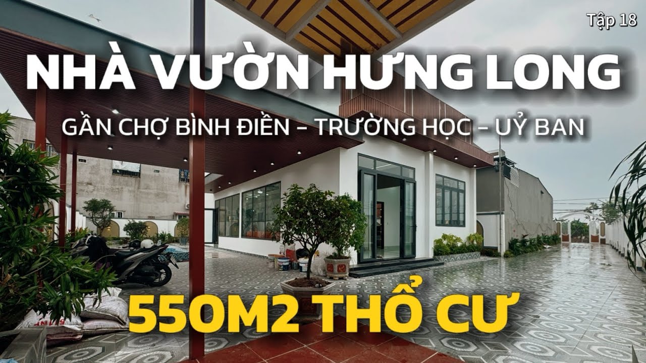 Bán nhà vườn rộng 550m2 đất thổ | giáp TPHCM, đường xe hơi, gần chợ, giá rẻ nghỉ dưỡng đầu tư có lời