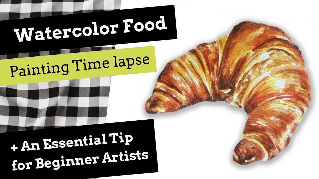 Watercolor Food Painting Time lapse + An Essential Tip for Beginner Artists