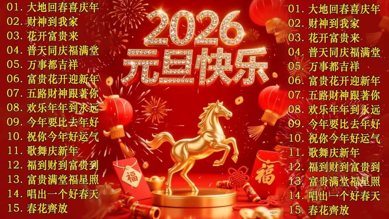 🏆No 1《傳統》🏮賀歲金曲🍊【CNY】新年群星传统贺岁专辑🏮财神到我家 // 花开富贵来 // 普天同庆福满堂