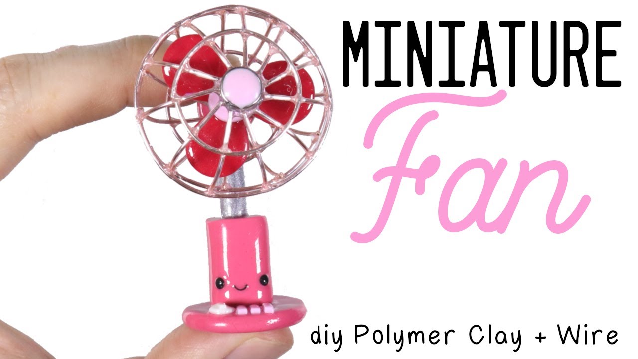 How to DIY kawaii Retro Fan Polymer clay/wire tutorial