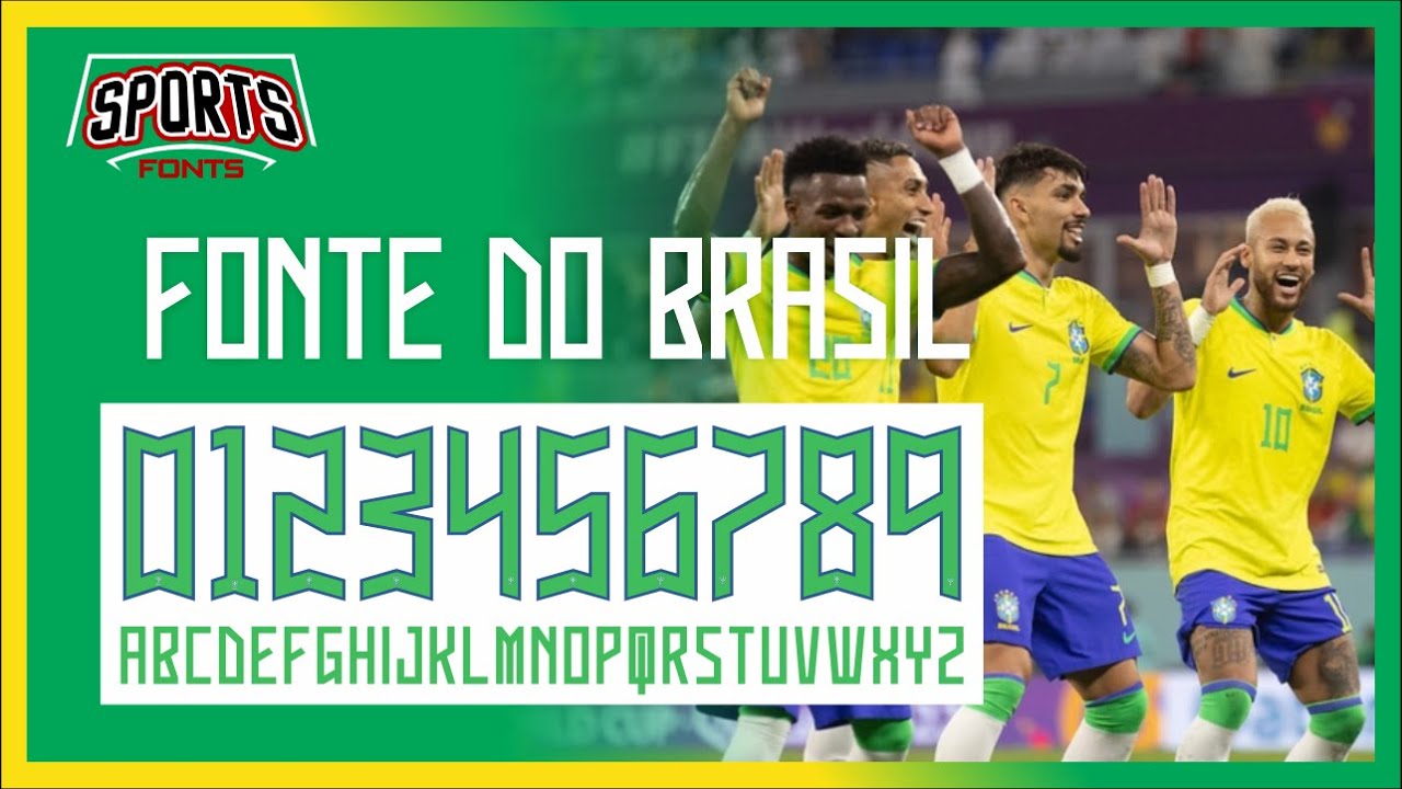 Fonte da camiseta do Brasil | download Grátis