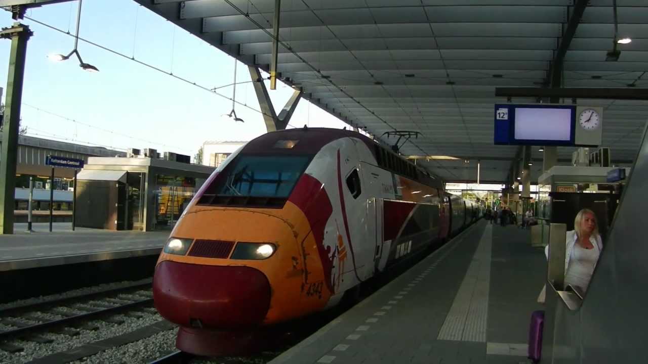 Thalys 4343 vertrekt van Rotterdam Centraal