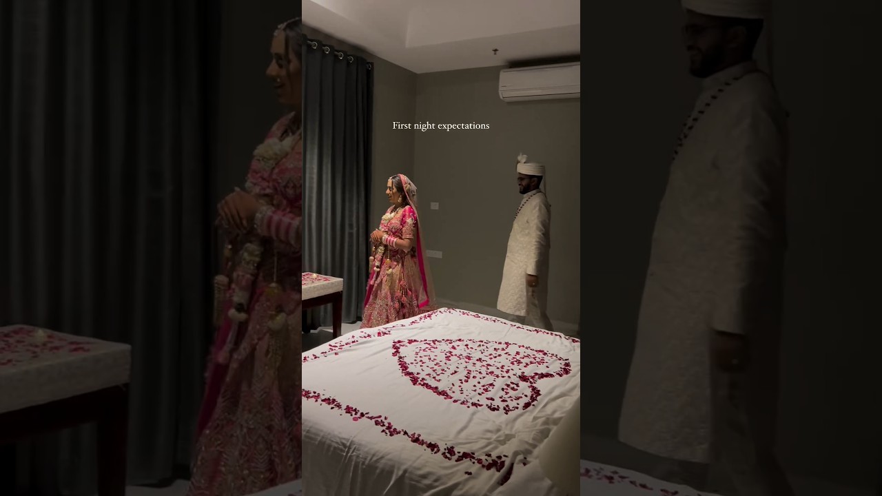 First night expectations V/S Reality 😂✨ #shorts #shortsfeed #couplegoals #couple_status #viralshort