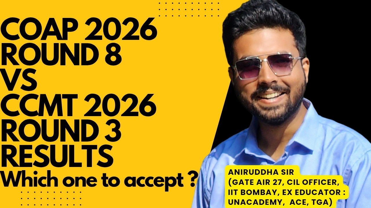 COAP 2026 Round 8 Cutoff || CCMT 2026 Round 3 Cutoff #ccmt #nit #mtech #cutoff #coap @TheCivilGuruji