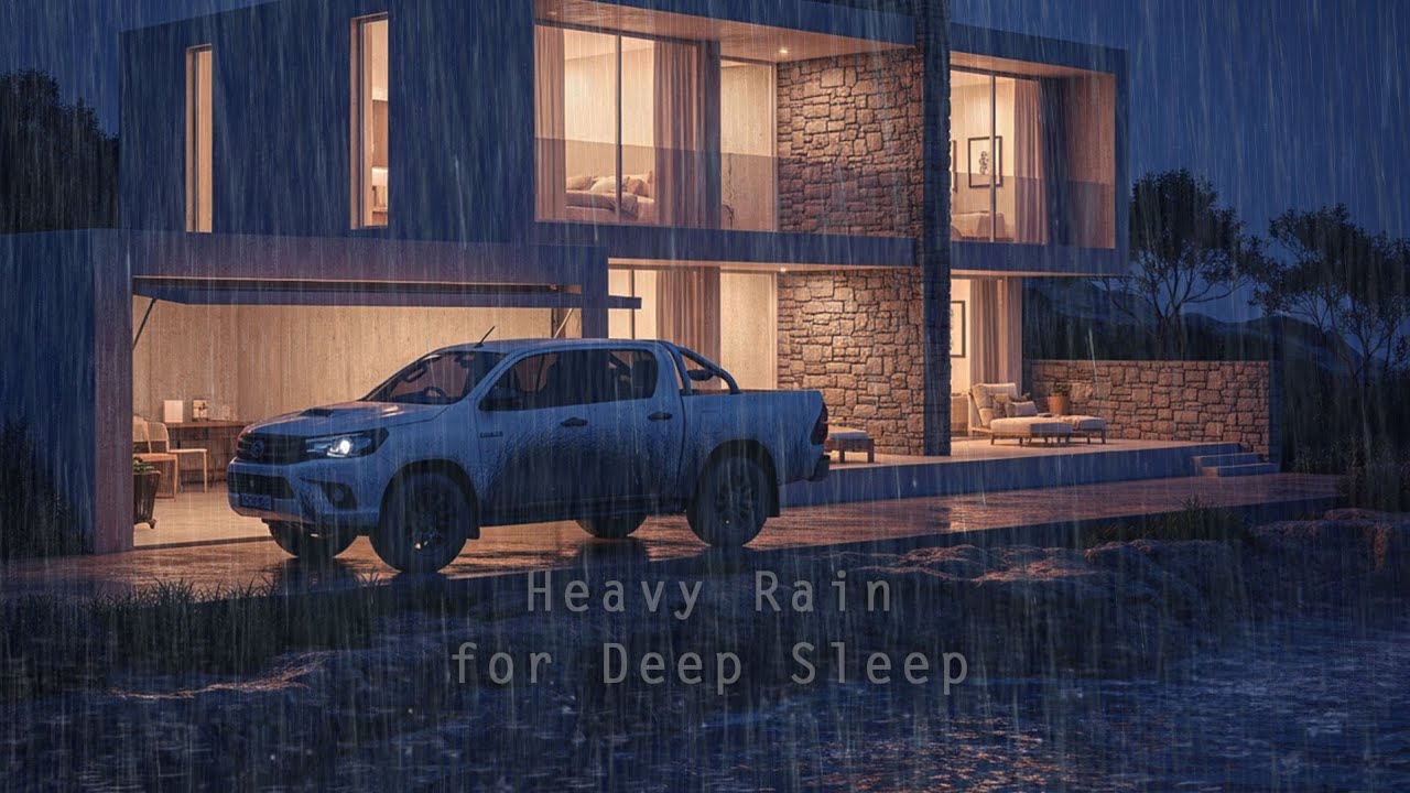 Fall Asleep Fast 🌧️🌊 | Calm Sea Rain from a Quiet Cliff House and Double Cabin