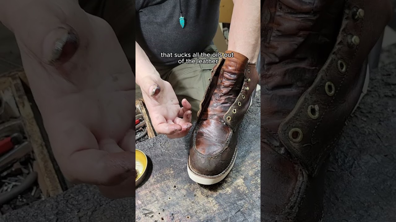 Why Your Work Boots Crack: Cobbler George Expert Advice | Ramos Shoe Repair 👞 #shorts #leather