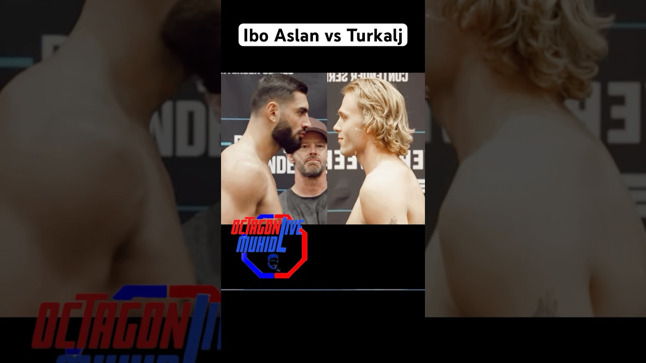 Ibo Aslan vs Anton Turkalj | Face off of their rematch 💪🏻 #iboaslan #antonturkalj #ufc