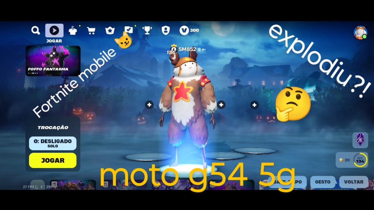 Fortnite no moto g54 5g/teste de desempenho!! 2024