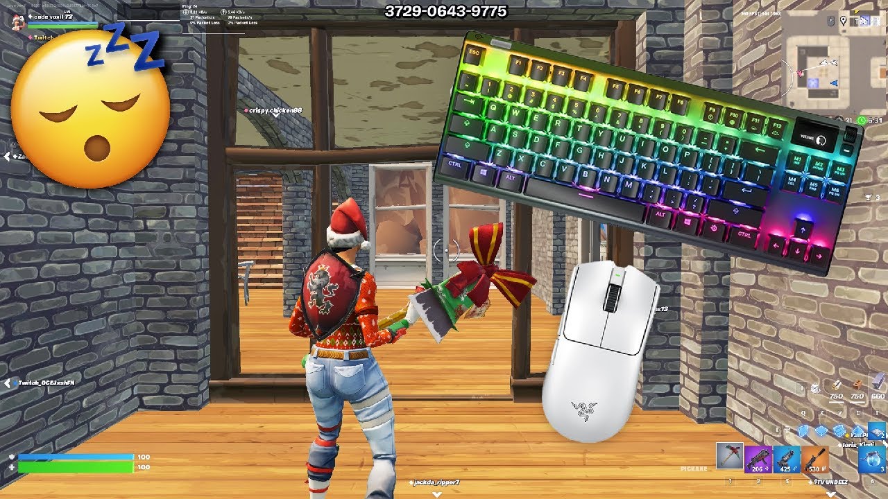SteelSeries Apex Pro TKL Fortnite Keyboard & Mouse Sounds ASMR😴