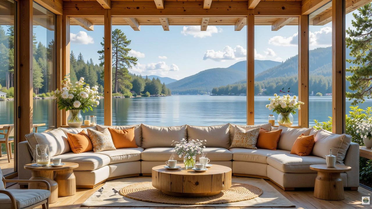 Refreshing Piano in a Serene Lakefront 🌿✨ Great Piano Music For Calm, Focus & Relax