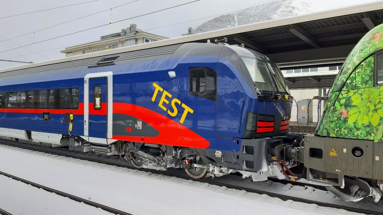 Zugverkehr in Bludenz Bings: Testfahrten des neuen ÖBB Nightjets, EC 164, IC 119, Verkürzter EN 465