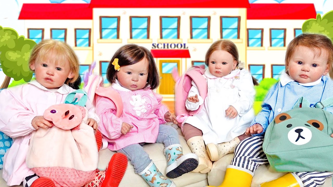 Morning Routine BACK TO SCHOOL di 4 Reborn Toddler: Mati, Smarti, Lisi e Danny