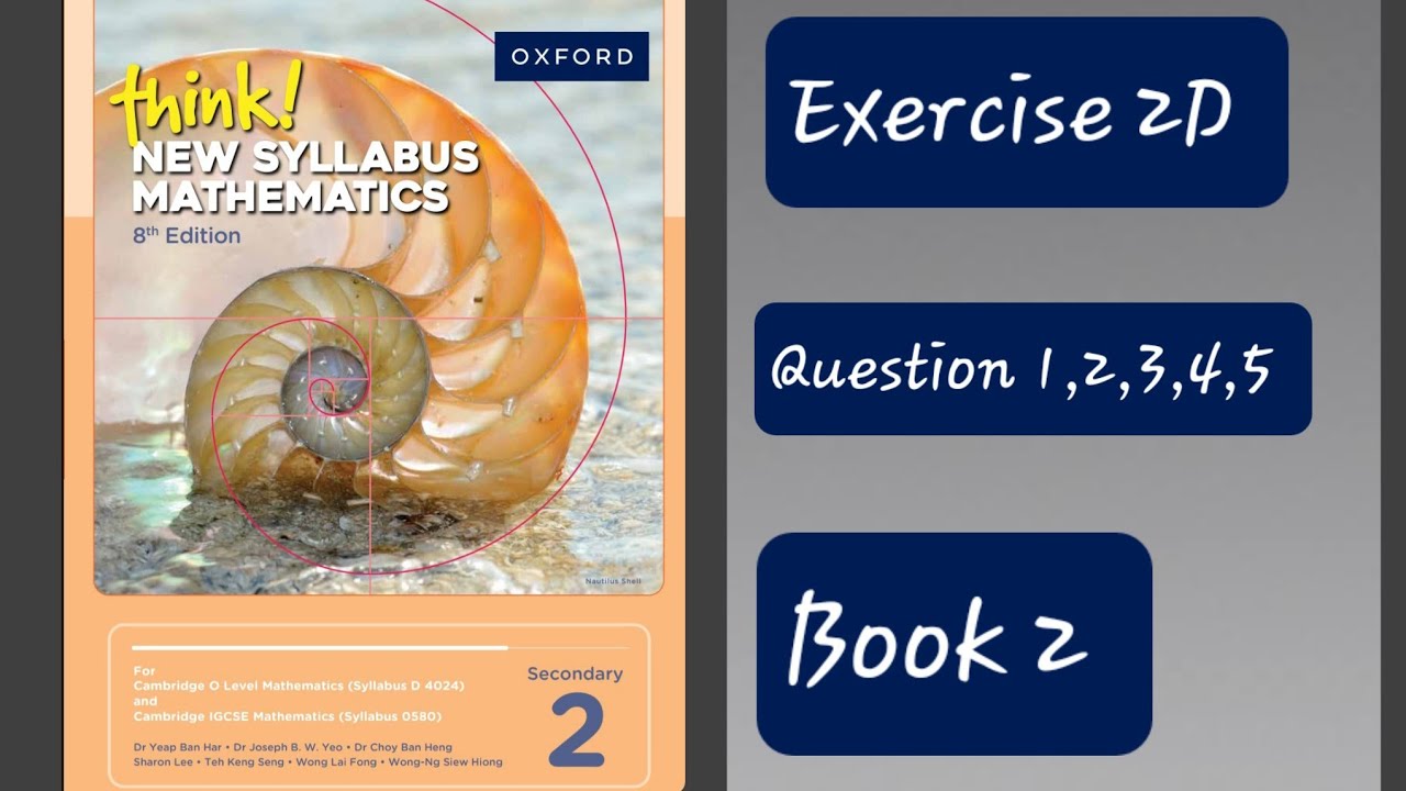 Exercise 2D (Simultaneous Equation) Question 1___5 Think New Syllabus Mathematics 8th Edition Book 2